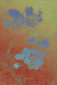 桃花油畫