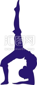 瑜珈 剪影 矢量圖 硅藻泥