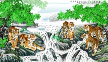 老虎 五虎圖