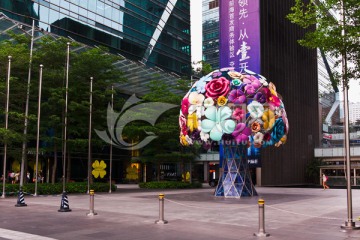 深圳皇庭V酒店花球雕塑