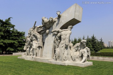 战争场面雕塑
