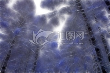 電腦畫 夢幻雪林