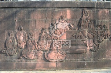 佛教文化浮雕墙