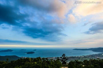 海南三亚亚龙湾全景