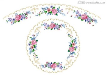杯碟 花 金花 通道分層