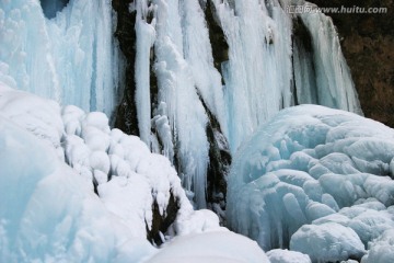 冰雪 冰挂 四川九寨沟