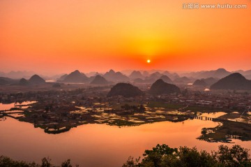 普者黑 青龙山日出