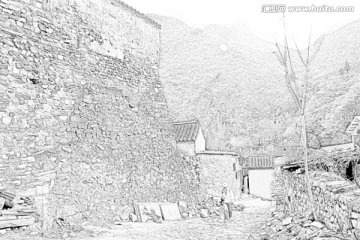 古建筑素描