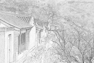 古建筑素描