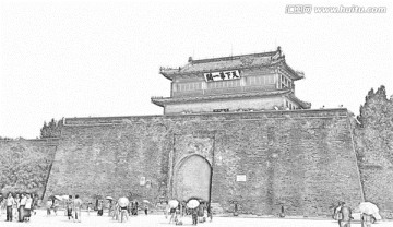 天下第一關(guān)素描