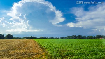 法国蓝天白云绿地