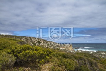 澳洲袋鼠岛灌木林地和海岛风光