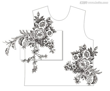 矢量花卉 花卉背景 移門