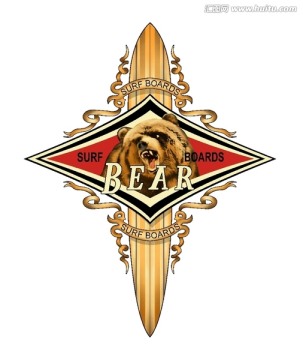 BEAR 狗 灰 棕熊沖浪板