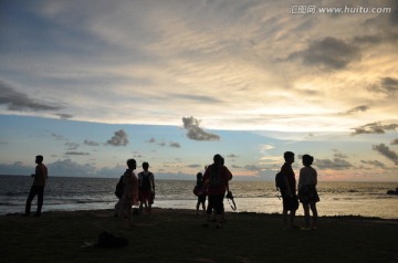 加勒海边晚霞