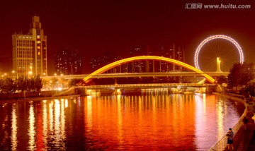 天津风光 天津之眼夜景