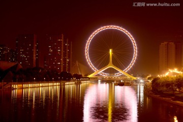 天津风光 天津之眼夜景