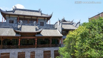 中国风重庆安居古镇建筑风景古迹