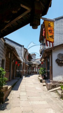 中国风重庆安居古镇建筑风景