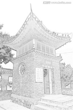 古建筑素描