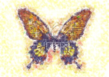 彩蝶 抽象畫(huà) 蝴蝶 裝飾畫(huà)