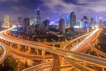 上海都市夜景风光