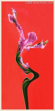抽象裝飾畫(huà) 花仙子