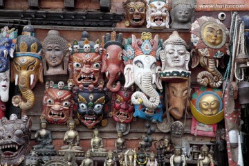 尼泊尔佛像面具