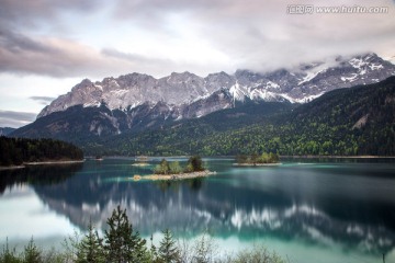 湖光山色自然美景