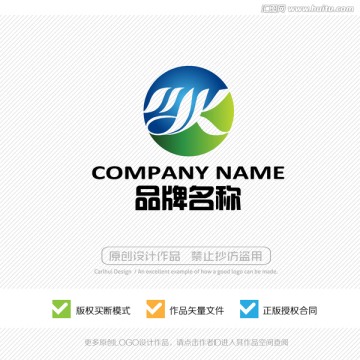 JK字母 标志设计 LOGO