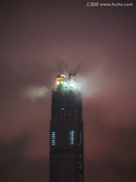 京基一百施工夜景