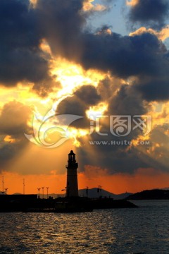 青岛 大海 夜景 海洋 海岸