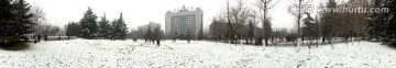 北京交通大学雪景360全景