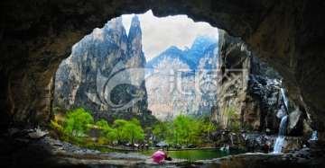 太行山 通天峡 山洞 洞口