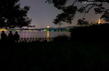 杭州夜景 西湖夜景 雷峰塔