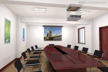 会议室 投影室skp模型