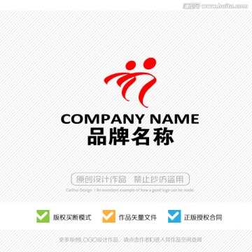 舞蹈 标志设计 LOGO 商标