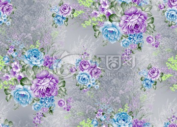 印花 花型 數(shù)碼印花 面料
