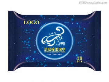 潔膚棉柔10片 天蝎座
