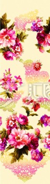 時尚數(shù)碼印花女裝面料花型未分層