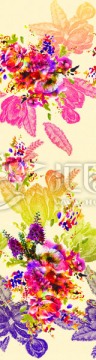 時尚數(shù)碼印花女裝面料花型未分層