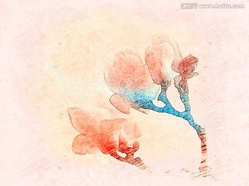玉蘭花油畫