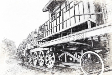 老式火車 蒸汽火車