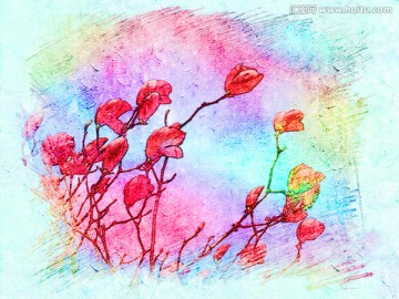 玉蘭花油畫