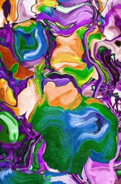 抽象畫 油畫 TIF無分層