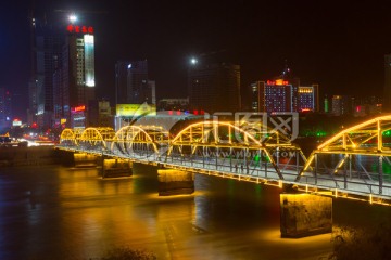 兰州中山铁桥夜景