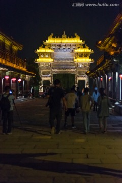 台儿庄古城夜景