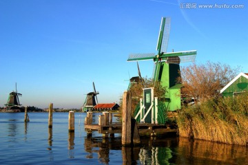 荷兰阿姆斯特丹风车村民居