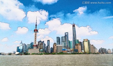 外灘蠟筆畫(huà)