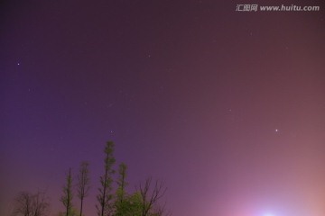 长沙梅溪湖公园夜景星空